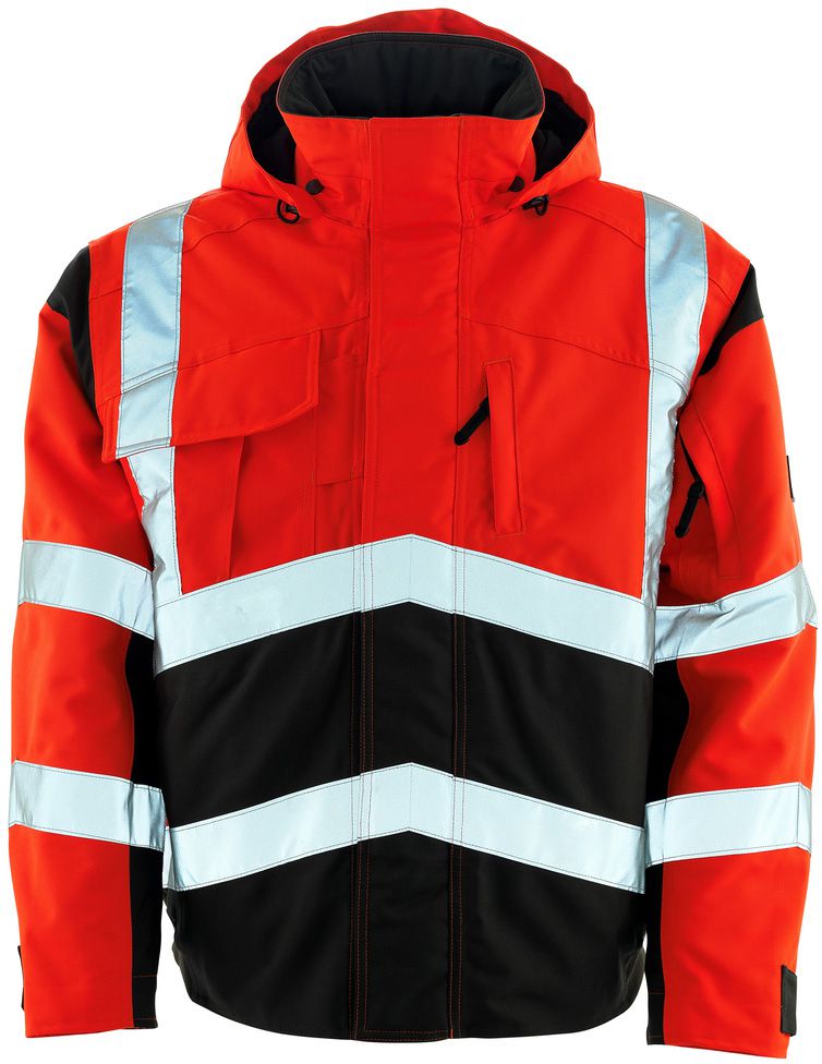 Camina Pilotjacke Gr. L  rot/dunk.anthr. - Fluoreszierend 100% Polyester 300 g/m²