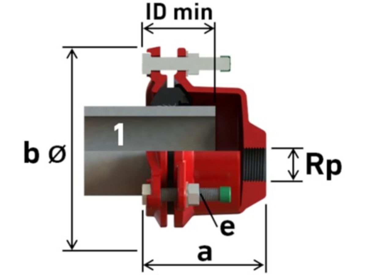 MULTI/JOINT 3207 Endkappe mit IG - längskraftschlüssig, Multi/Fikser