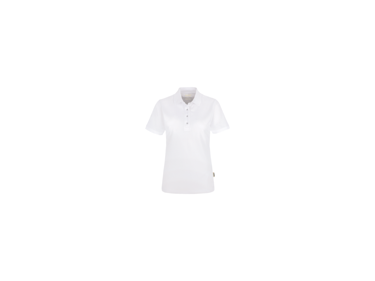 Damen-Poloshirt COOLMAX Gr. S, weiss - 100% Polyester, 150 g/m²