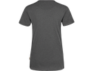 Damen-V-Shirt Perf. S anthrazit meliert - 50% Baumwolle, 50% Polyester, 160 g/m²