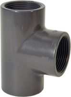 T 90° egal PVC-U metrisch - mit Zylindrischem Rohr IG Rp