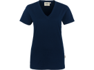 Damen-V-Shirt Classic Gr. S, tinte - 100% Baumwolle