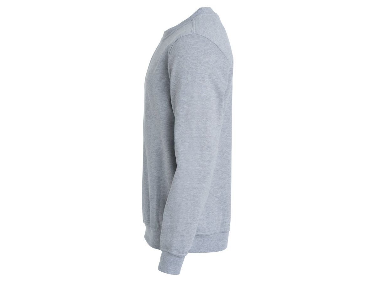 CLIQUE Basic Roundneck Sweatshirt Gr. XL - graumeliert, 65% PES / 35% CO, 280 g/m²