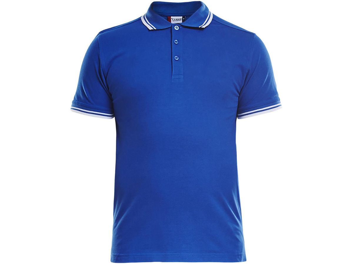 CLIQUE AMARILLO Polo Piquéshirt Gr. XL - für Herren Farbe: royalblau 100% Baumw.