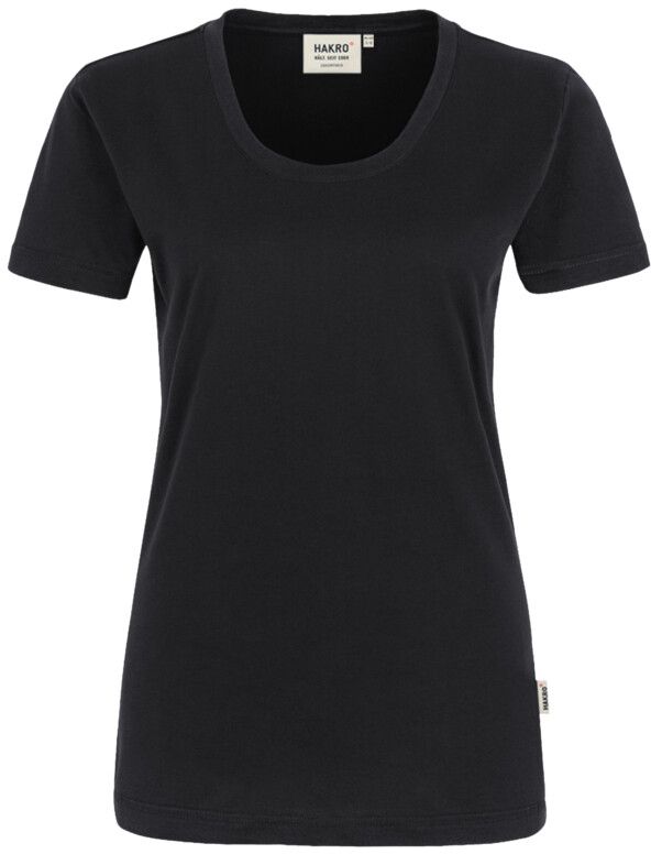 Klassisches T-Shirt mit femininem Rund- - hals-Ausschnitt. 100 % Baumw. Gr. XS-3XL