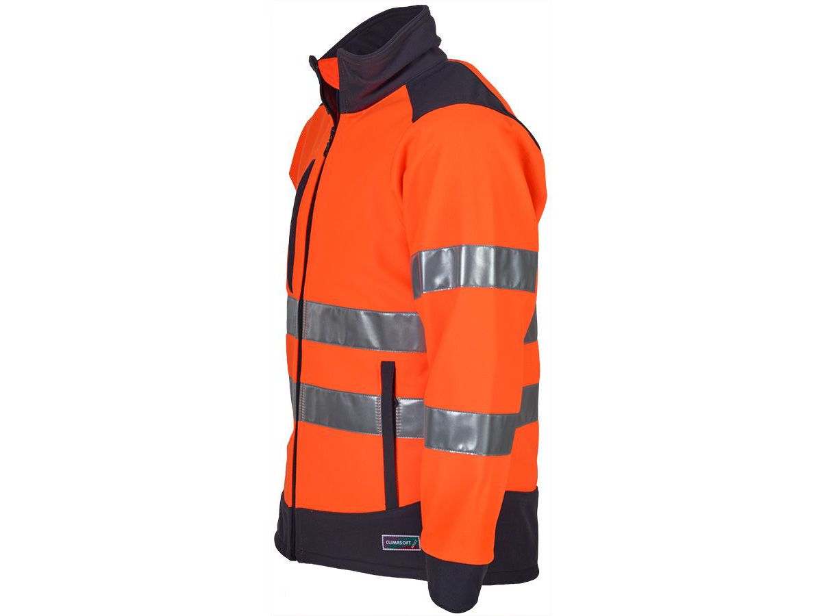 Warnschutzjacke, leuchtorange/grau - CLIMASSOFT REFLEX, Gr. S