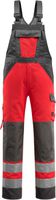 Latzhose Gosford, Gr. 82C44 - hi-vis rot/dunkelanthr. 80% PES / 20% CO