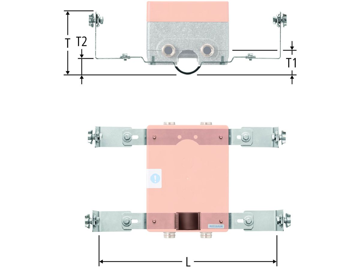 Montage-Set zu Unterputz-Waschtischbox - für Optivis, 430 mm
