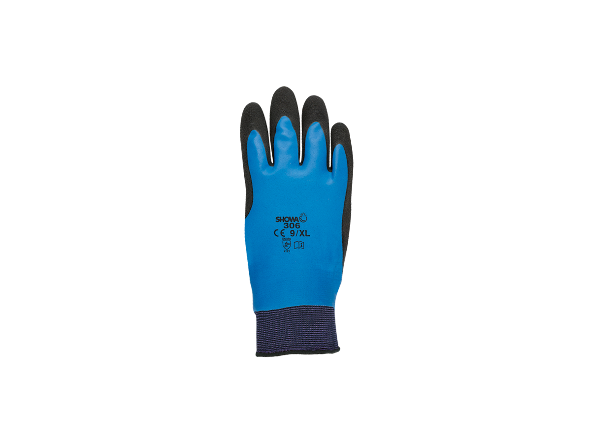 Schutzhandschuhe SHOWA 306 Naturlatex - blau/schwarz