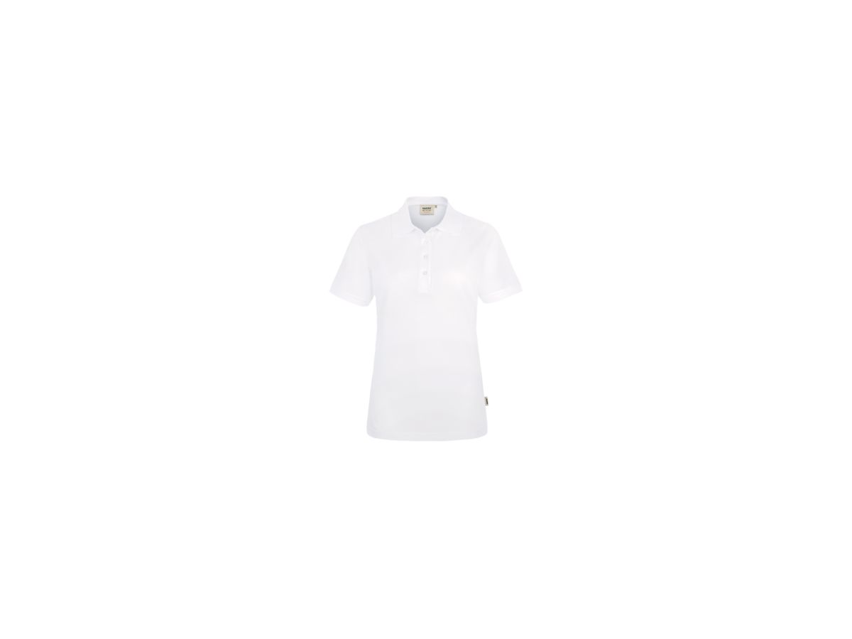 Damen-Poloshirt Perf. Gr. 5XL, weiss - 50% Baumwolle, 50% Polyester, 200 g/m²