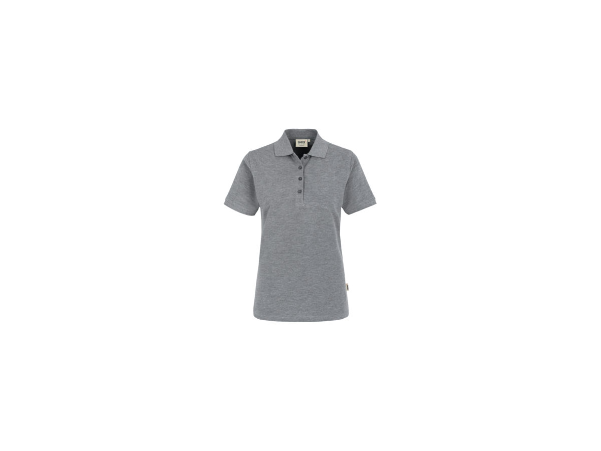 Damen-Poloshirt Classic S grau meliert - 85% Baumwolle, 15% Viscose, 200 g/m²