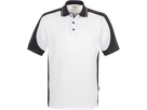 Poloshirt Contrast Perf. 5XL weiss/anth. - 50% Baumwolle, 50% Polyester, 200 g/m²