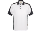 Poloshirt Contrast Perf. XS weiss/anth. - 50% Baumwolle, 50% Polyester, 200 g/m²