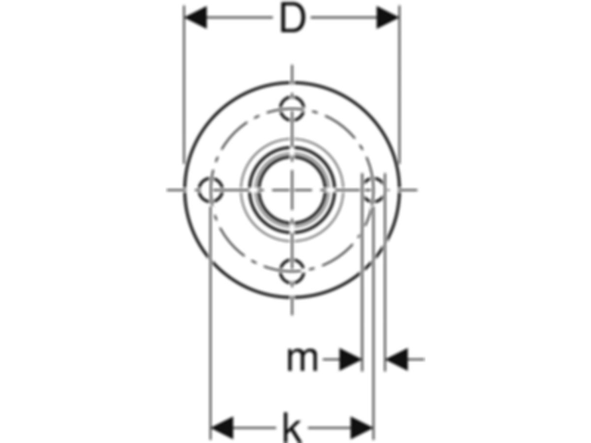 MPF-Flansch mit Muffe PN 10/16 22 DN50 - Nr. 23754