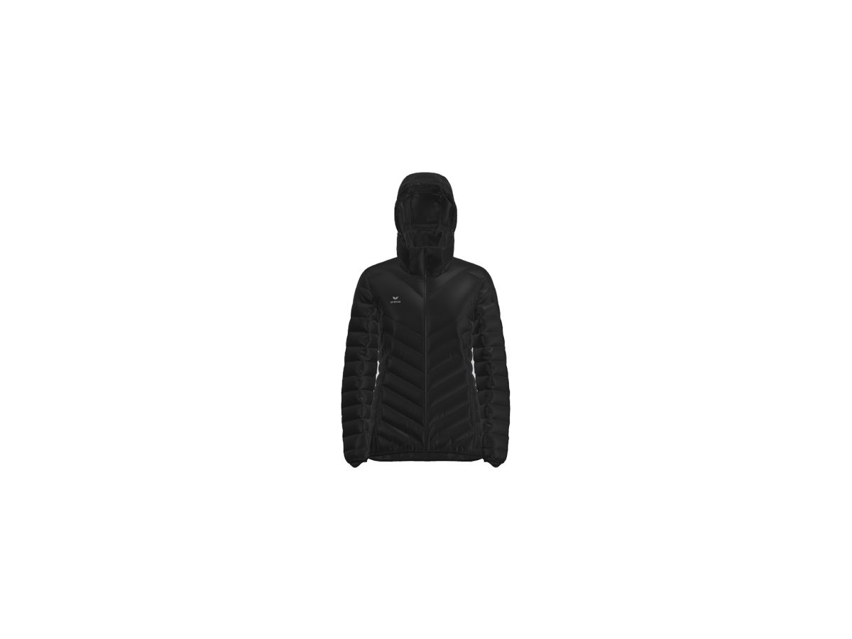 Erima CMPT Puffer Jacket - schwarz, 100 % Polyester, tailliert