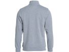CLIQUE Basic Half Zip Gr. S - graumeliert, 65% PES / 35% CO, 280 g/m²