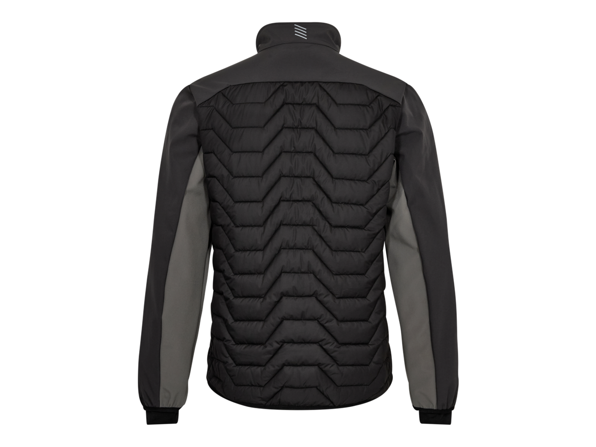 ENTIRE Steppjacke Gr. XL - Schwarz/Anthrazit Grau