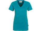 Damen-V-Shirt Classic Gr. S, smaragd - 100% Baumwolle, 160 g/m²