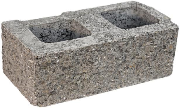 Spaltstein, Splitt grau, Eckstein rechts - 38/19/13,5 cm, einseitig gespalten