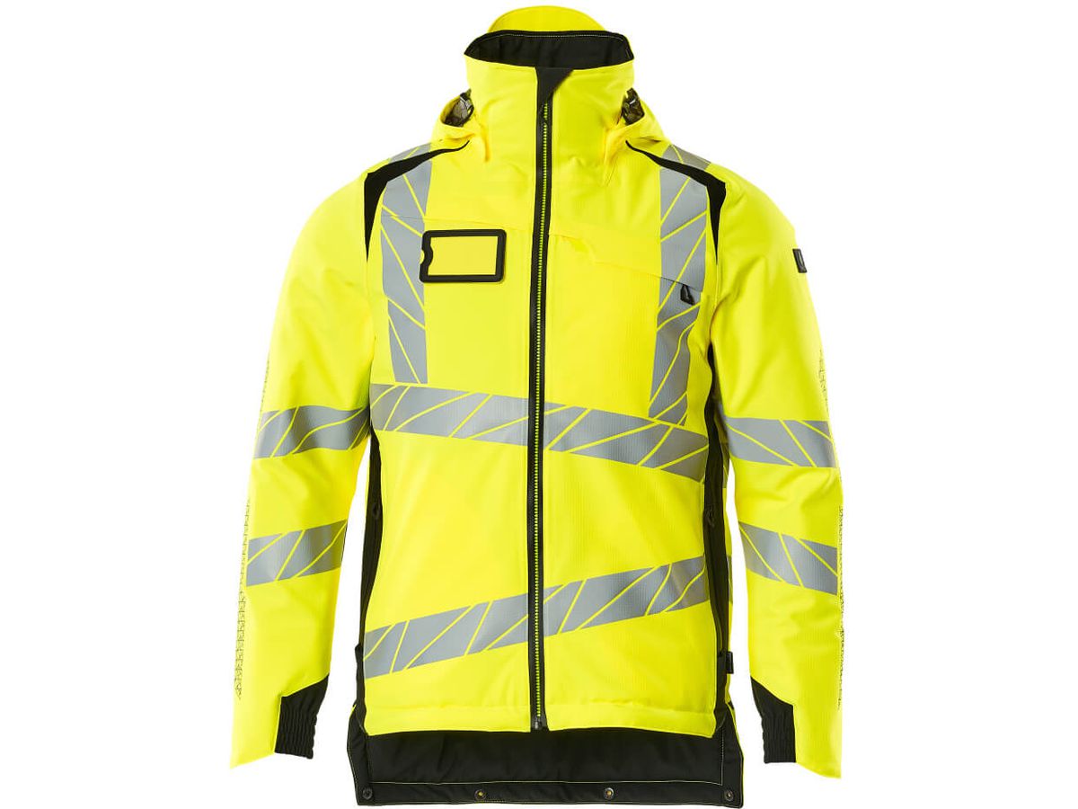 Winterjacke wind- & wasserdicht, Gr. 5XL - hi-vis gelb/schwarz, 100% PES