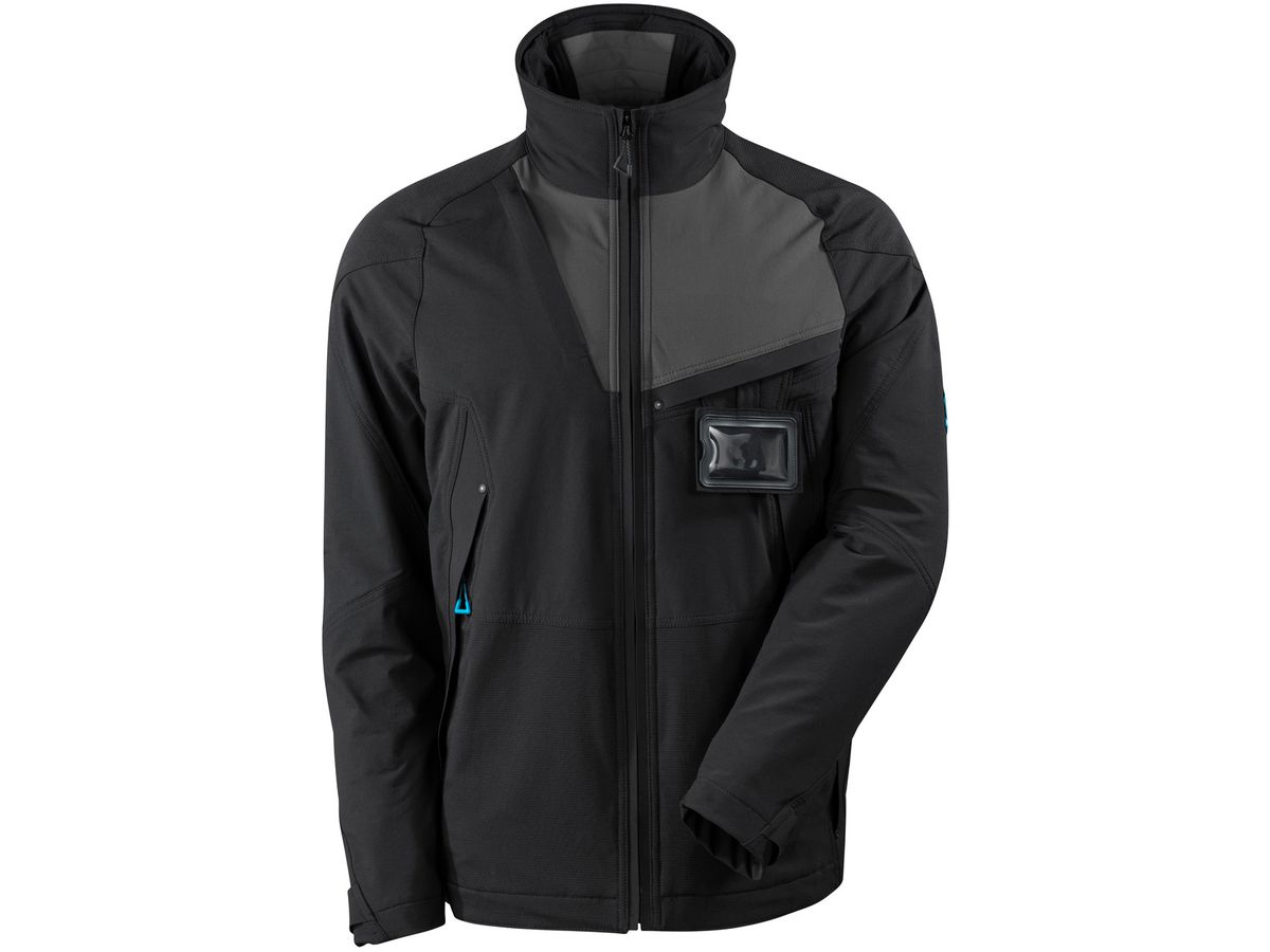 MASCOT Advanced Jacket, Grösse S - schwarz/dunkelanth. 93%Ny./7%El. 240g/m²