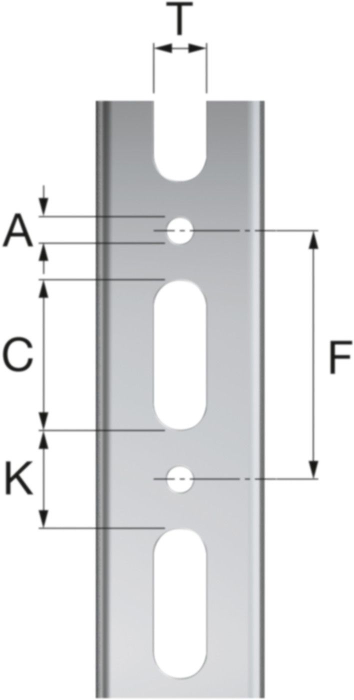 Montageschiene FLAMCO R0 HxB 18x28 mm - à 2 m, verzinkt