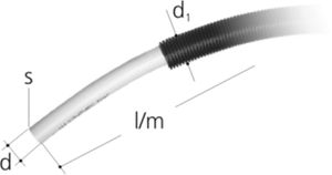 Sanipex MT-Rohr m. Schutzrohr Rol. à 50m