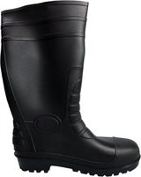 BLACK BOOT Sicherheitsstiefel aus PVC - m. Schutzkap. + durchtrittsichere Sohle