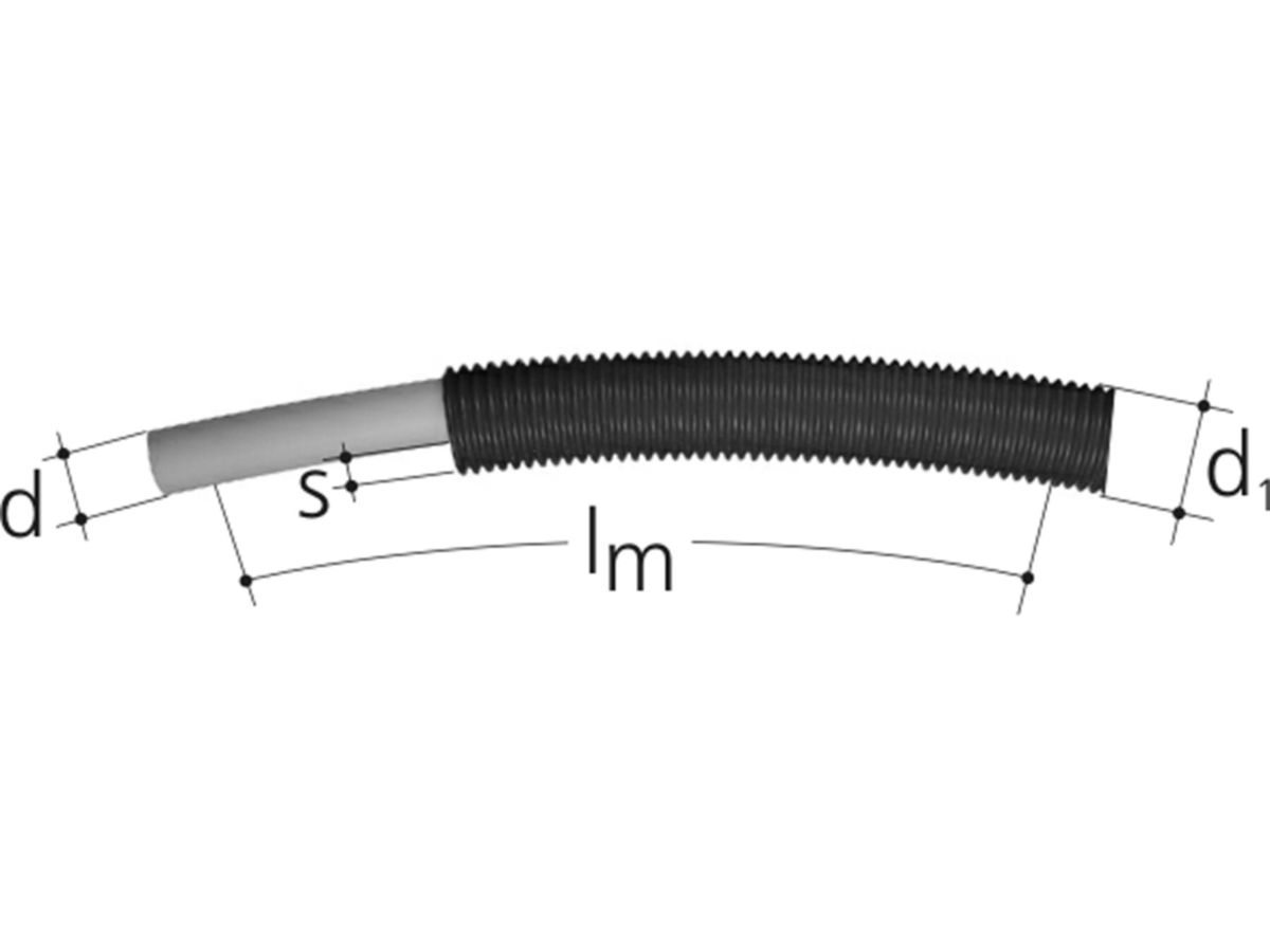 Sanipex Rohr blau 12 mm (DN 8 mm) - 50 m / Rol. Schutzrohr Ø 18 mm