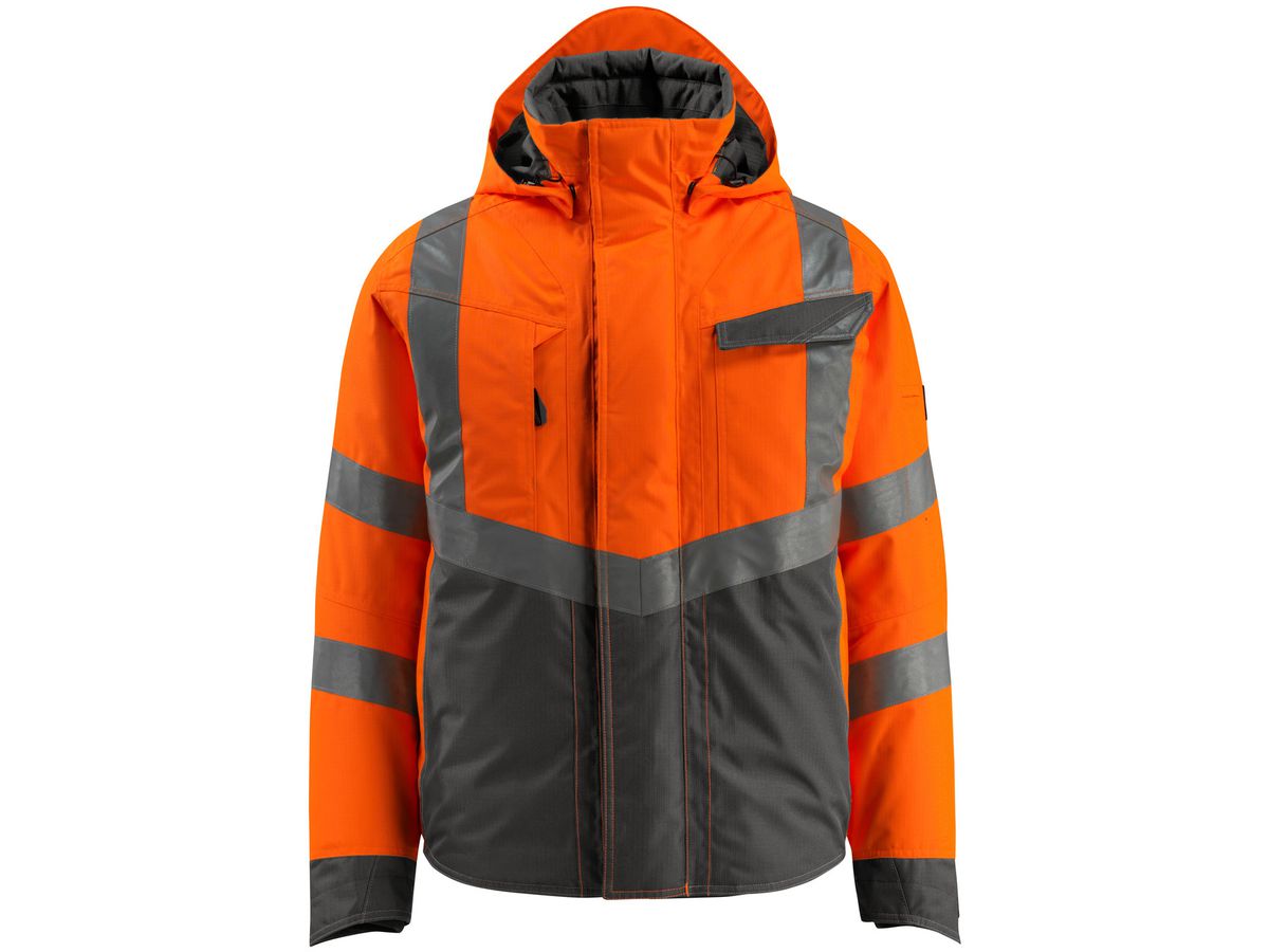 Pilotenjacke Hastings Gr. M - hi-vis orange/dunkelanth. 100% Polyester