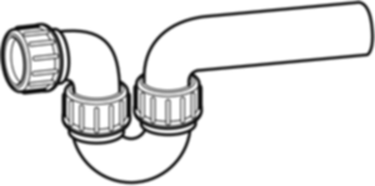 Geberit PE Sifon, waagrecht/waagrecht