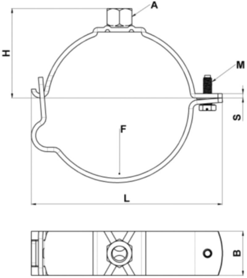 Geberit Rohrschelle mit Muffe 1/2"