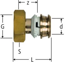 Optiflex-Flowpress-Verteileranschluss - mit Innengewinde 16x3.8x3/4"