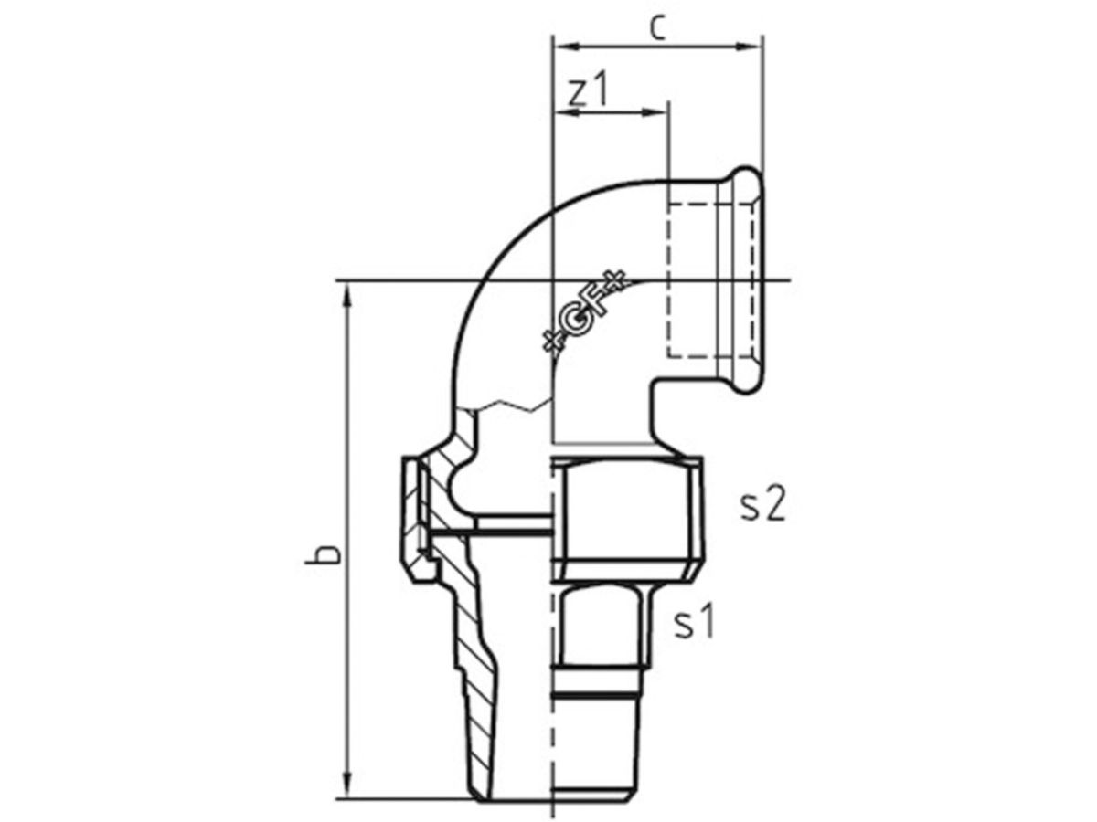 Winkelverschr.+GF+ schw. 97 11/2"