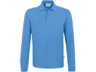 Longsleeve-Poloshirt Perf. XS malibublau - 50% Baumwolle, 50% Polyester, 220 g/m²