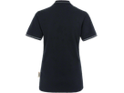 Damen-Poloshirt Casual XL schwarz/silber - 100% Baumwolle