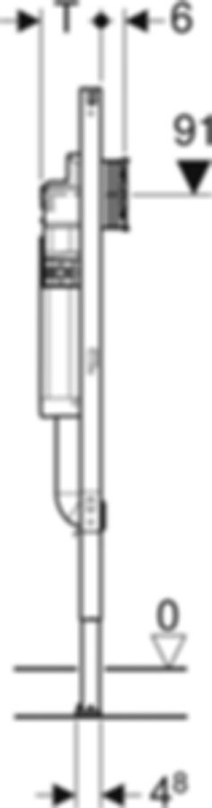 Geberit Duofix-Element für Kinder-und - Kleinkinder-Stand-WC, 112 cm