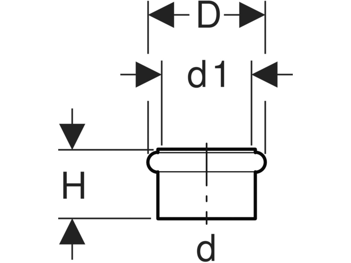 Geberit PE Steckmuffe reduziert