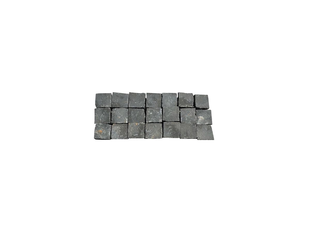 Pflastersteine BASALT - allseitig gespalten, in Kisten