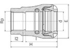Anschlussverschraubung PLASSON mit IG - Typ 1003