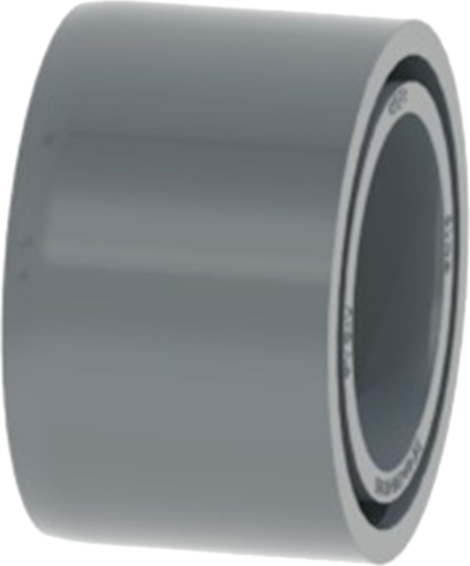 Reduktion kurz PVC-U metrisch - mit Klebestutzen und Klebemuffe