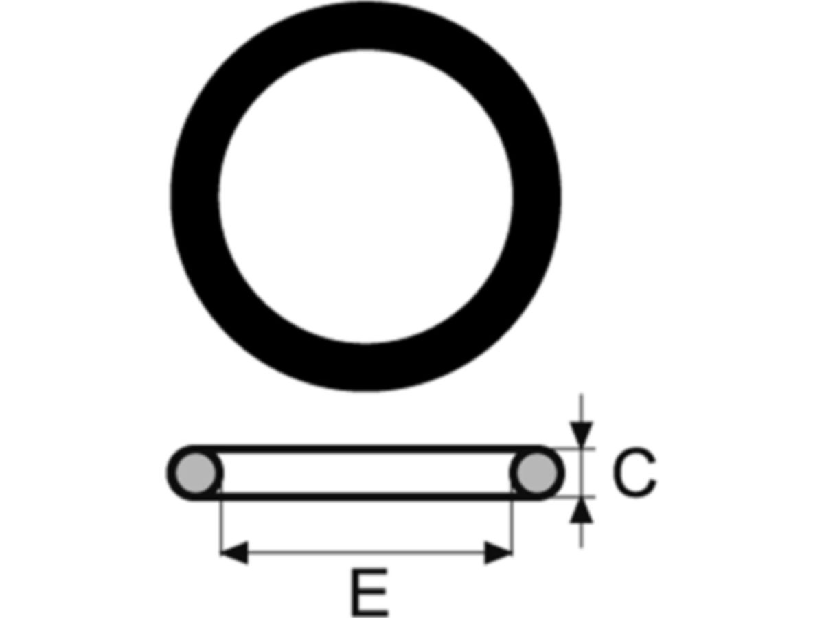 O-Ring EPDM schwarz für C-Stahl - Inox - 15 mm
