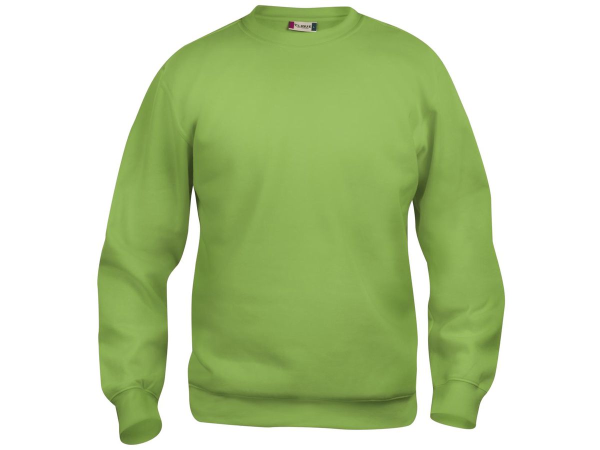 CLIQUE BASIC Pullover hellgrün Gr. S - 80% Polyest. 20% Baumw. 300 g/m2