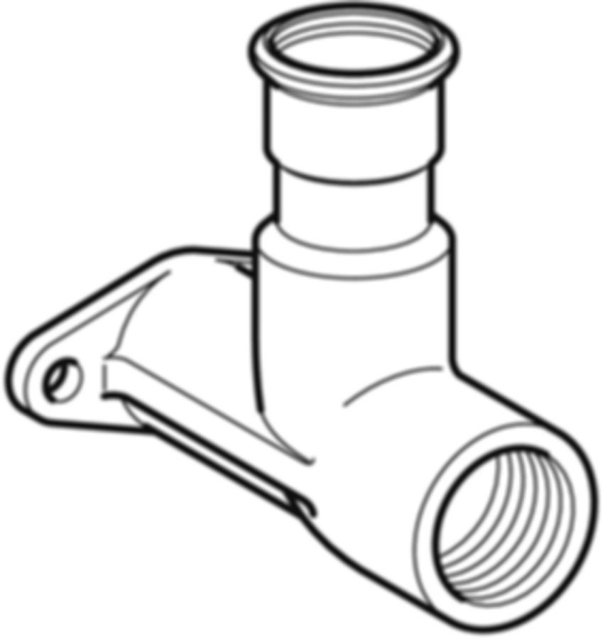 Mapress Edelstahl Armaturenanschlussw. - mit Wandabstandflansch
