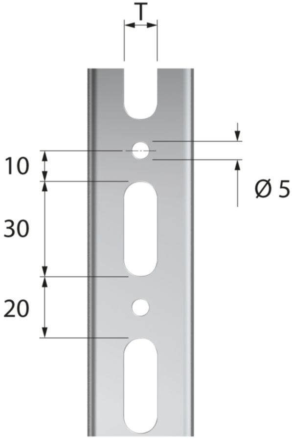 Montageschiene FLAMCO R0 HxB 18x28 mm - à 2 m, verzinkt