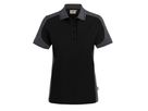 Poloshirt Mikralinar Contrast Gr. L - schwarz/karbongrau