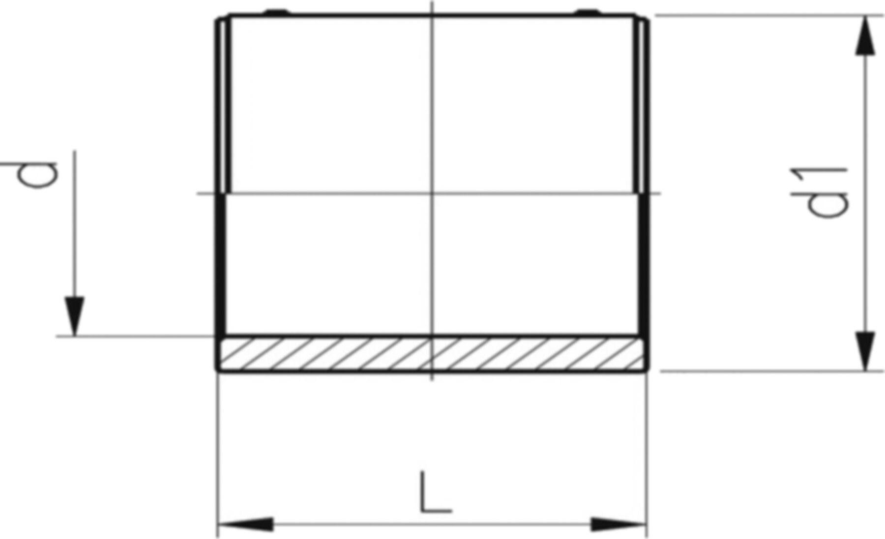Schweissmuffe PE100 S-5 SDR 11 ELGEF - 5 bar Gas / 16 bar Wasser