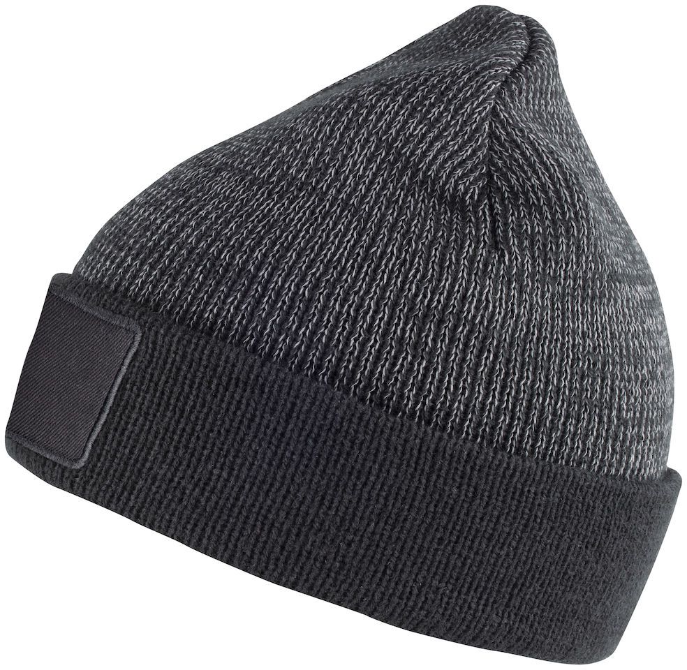 CLIQUE HUBERT Reflective Strickmütze - mit Aufnäher zum bedrucken