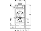 Geberit Duofix-Wand-WC-Element Omega - Typ 98, Betätigung von oben/vorne