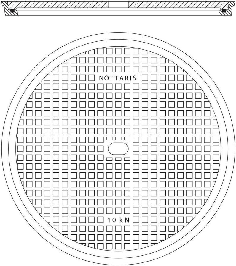 Schachtabdeckung Fig. 20P, 10kN - mit Pickelloch